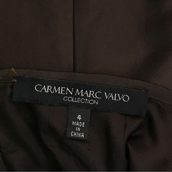 Carmen Marc Valvo Maxi Skirt Brown Mermaid Style Long - Picture 5 of 5